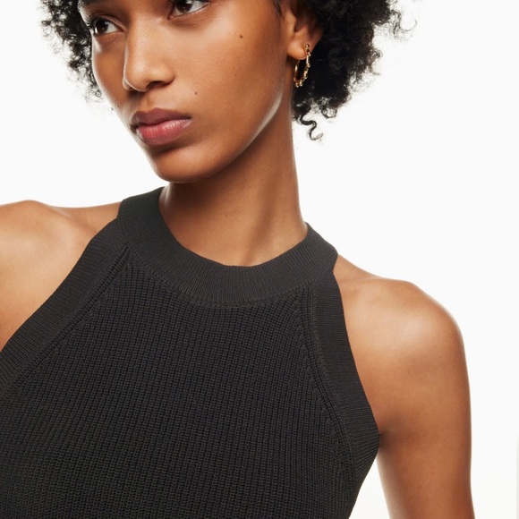 WILFRED | Crevier black knit sleeveless top - Picture 9 of 12